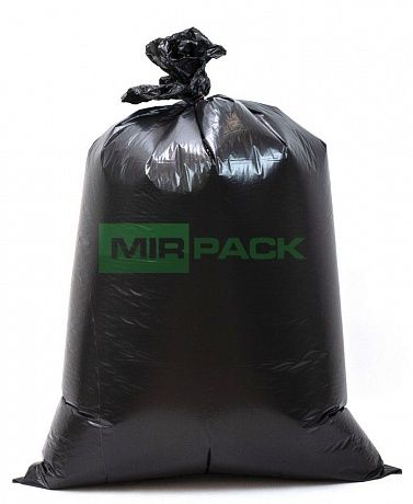 Мешки для мусора 120 л, 50 мкм, ПВД, черные, в рулоне 10 штук, 70x110 см, 2 слоя, строительные, плотные  - Вид 3